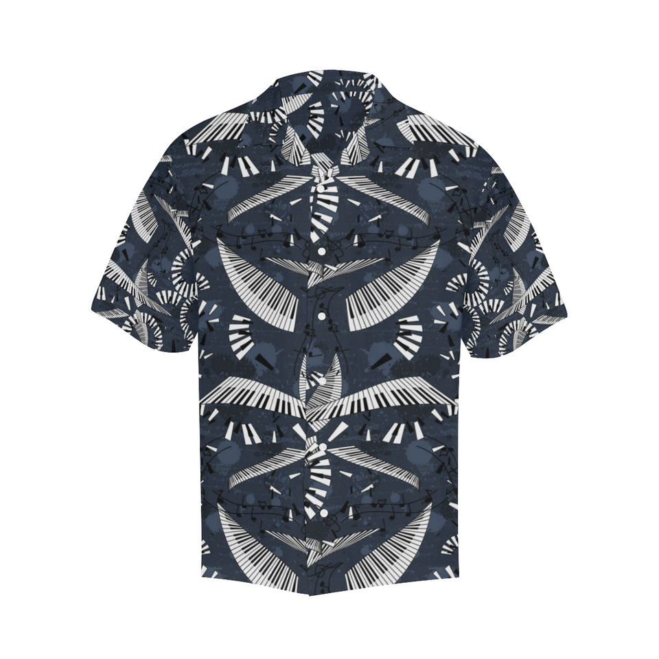 Piano Pattern Print Design 02 Men's All Over Print Hawaiian Shirt (Model T58)