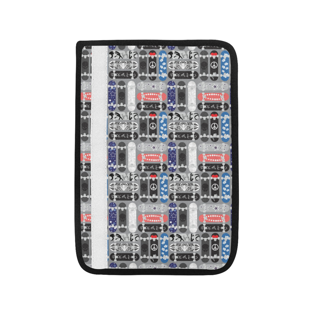 Skate Board Pattern Print Design 04 Car Seat Belt Cover
