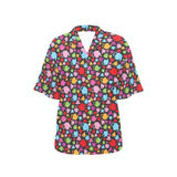 Tea pots Pattern Print Design 01 Women's All Over Print Hawaiian Shirt
