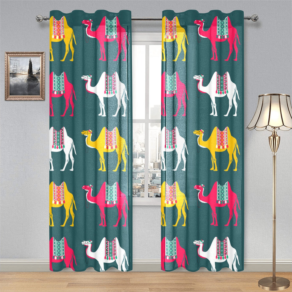 Camel pattern Gauze Curtain