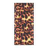 Fire flame dark pattern Beach Towel
