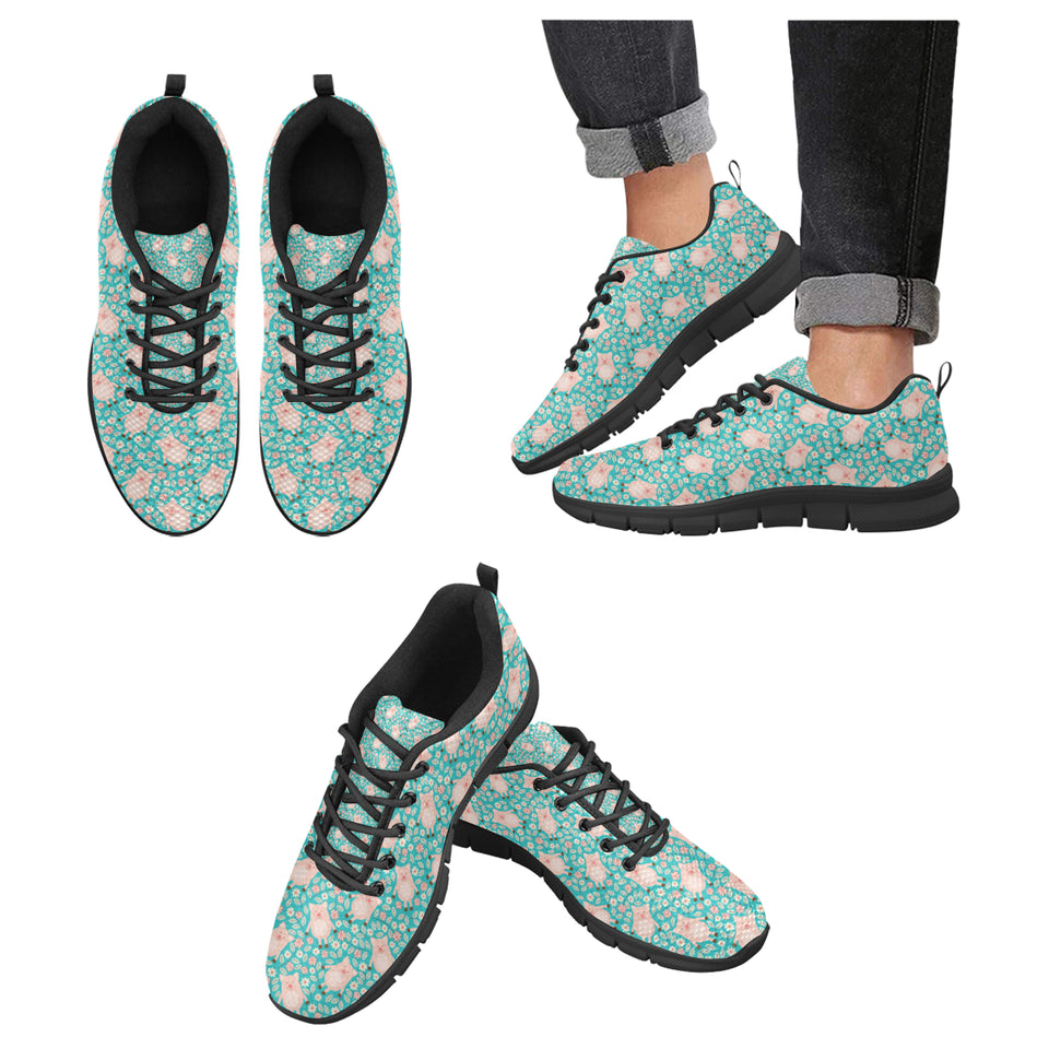Pig Pattern Print Design 01 Men's Breathable Sneakers ( Model 055)