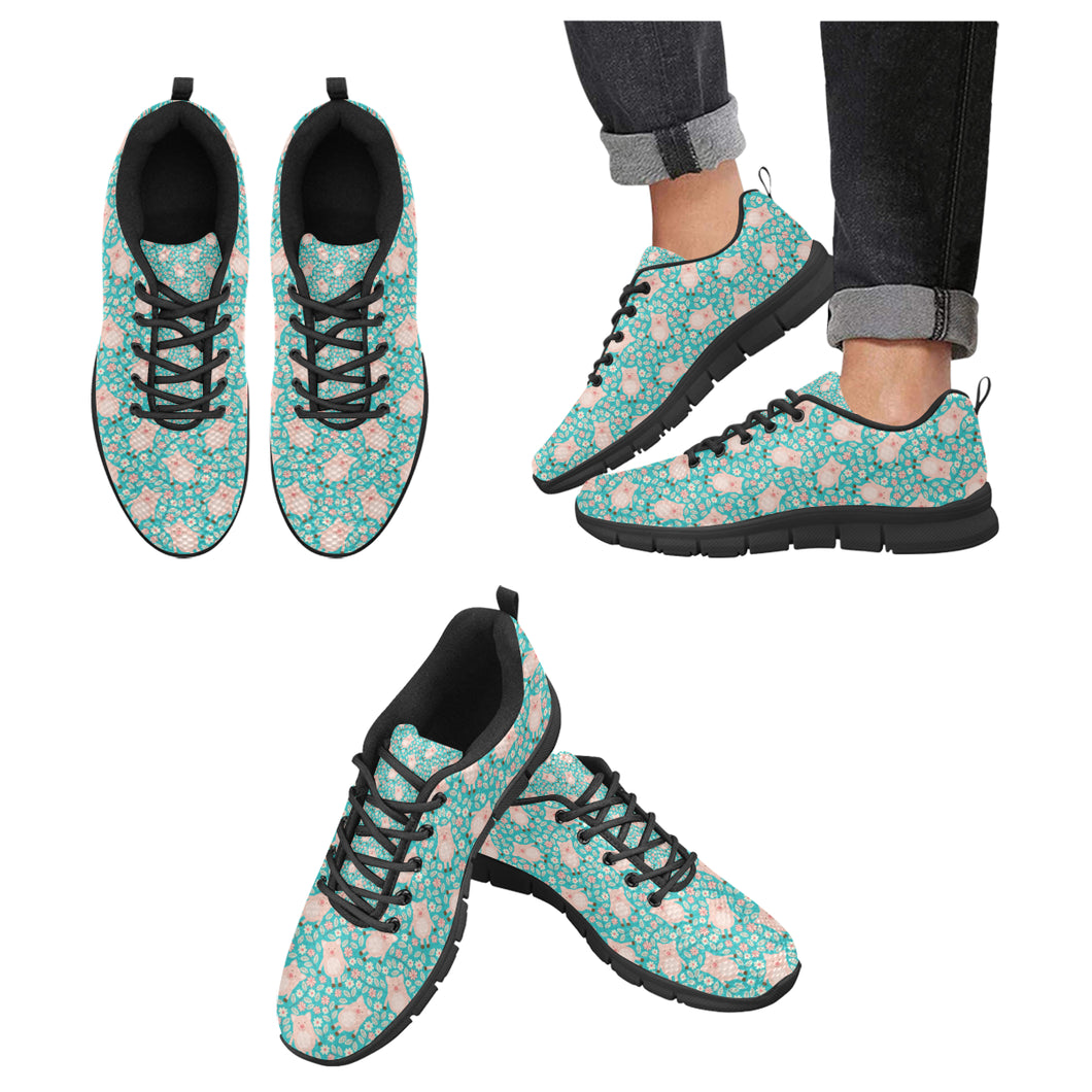 Pig Pattern Print Design 01 Men's Breathable Sneakers ( Model 055)