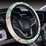 Square floral indian flower pattern Car Steering Wheel Cover