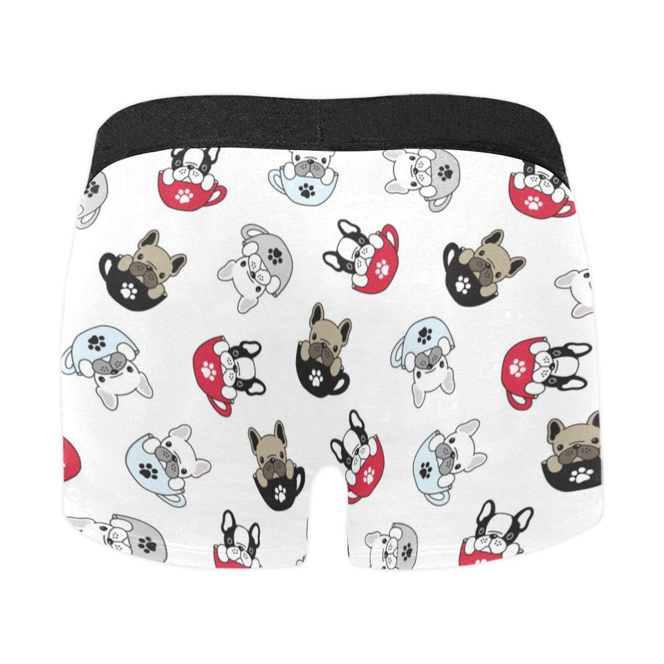 French bulldog cup paw pattern Men's All Over Print Boxer Briefs Men's Underwear
