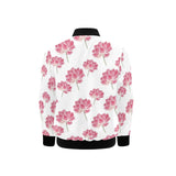 Pink lotus waterlily pattern Kids' Boys' Girls' Bomber Jacket