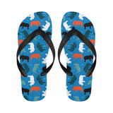 Colorful rhino pattern Unisex Flip Flops