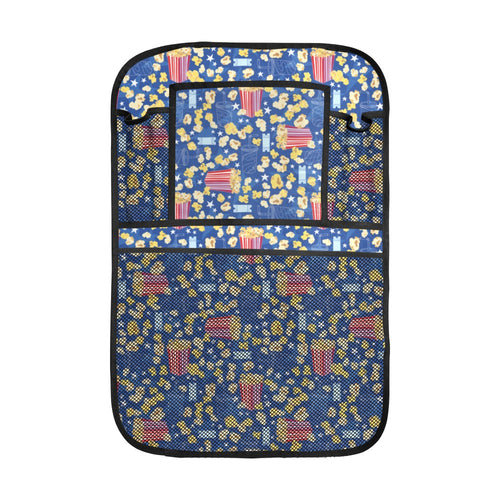 Popcorn Pattern Print Design 01 Car Seat Back Organizer