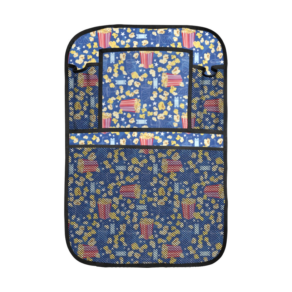 Popcorn Pattern Print Design 01 Car Seat Back Organizer