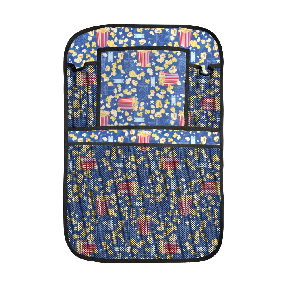 Popcorn Pattern Print Design 01 Car Seat Back Organizer