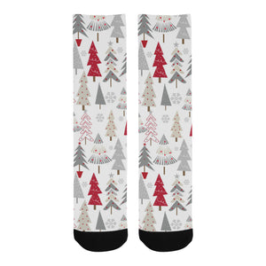 Cute Christmas tree pattern Crew Socks