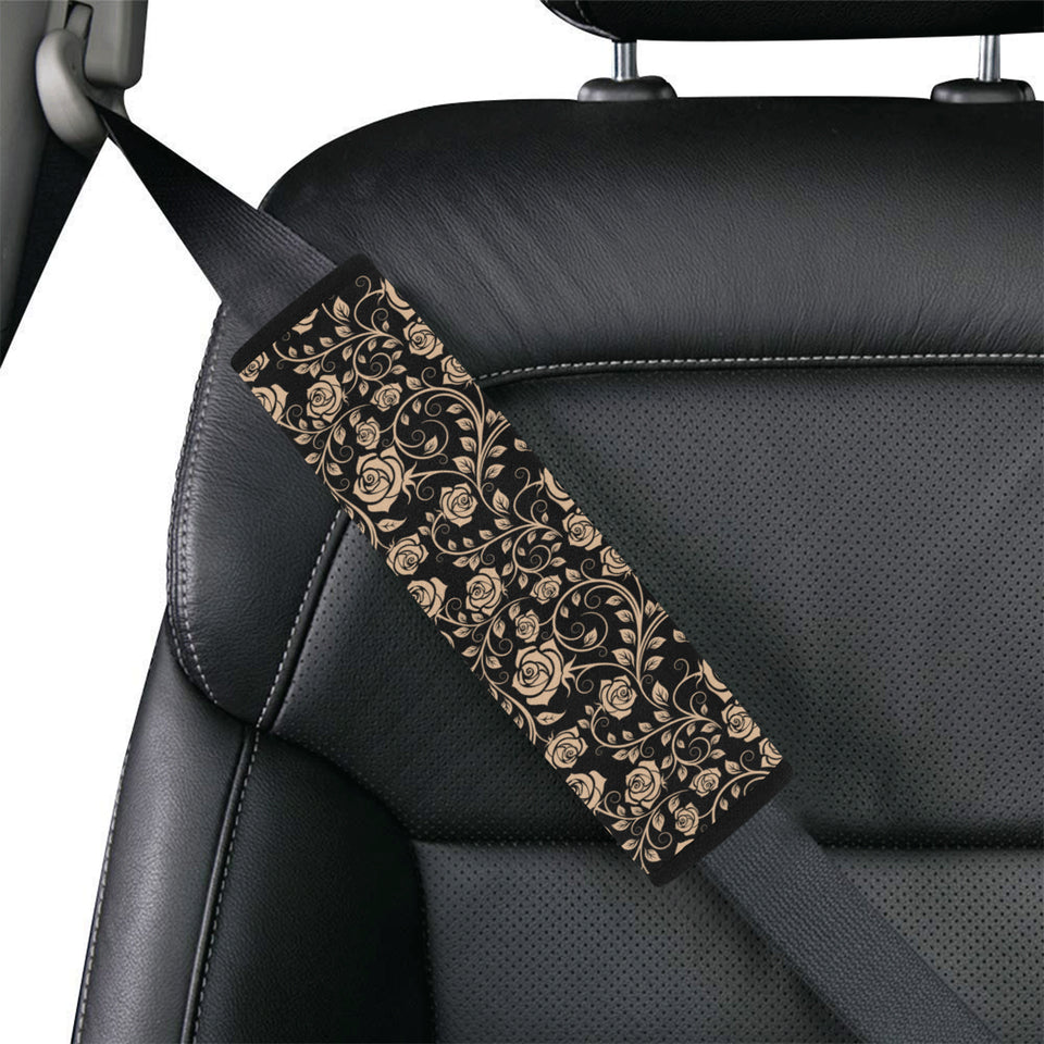 Rose Pattern Print Design 04 Car Seat Belt Cover