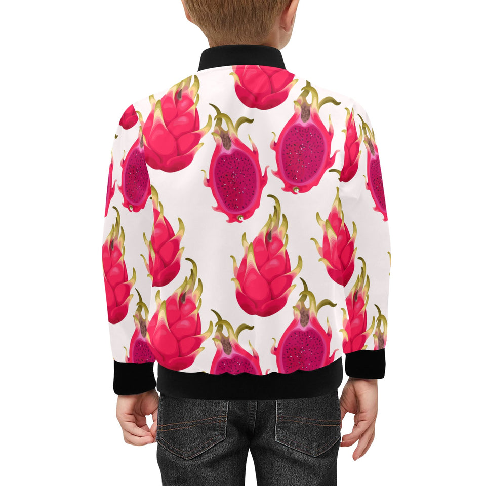 dragon fruits design pattern Kids' Boys' Girls' Bomber Jacket