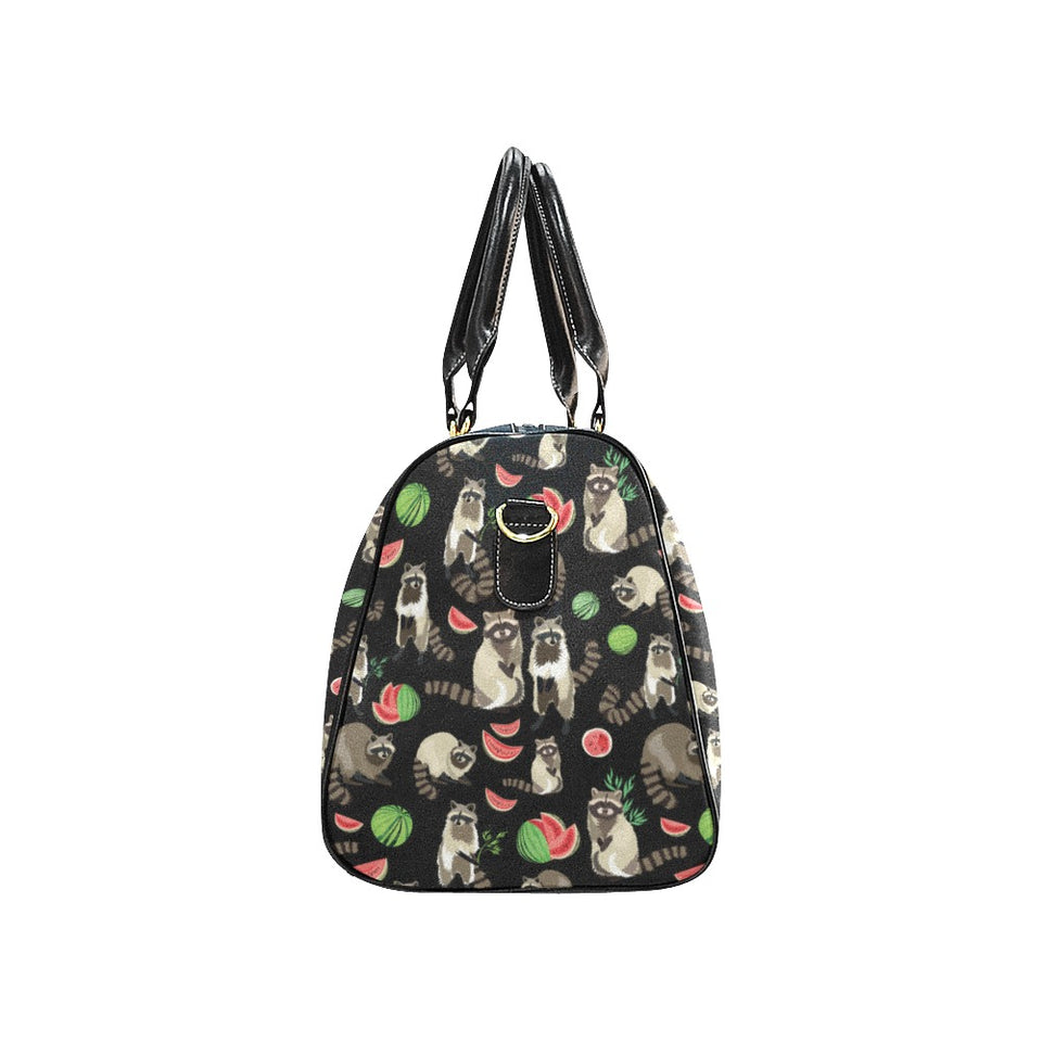 Raccoon watermelon pattern Travel Bag