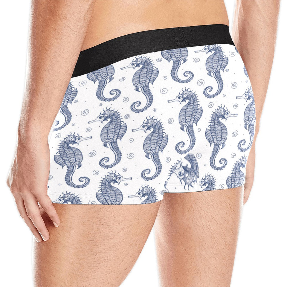 Seahorse pattern background Men's All Over Print Boxer Briefs Men's Underwear
