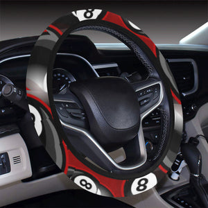 Billiard Ball Pattern Print Design 05 Car Steering Wheel Cover