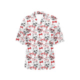 Yorkshire Terrier Pattern Print Design 04 Women's All Over Print Hawaiian Shirt