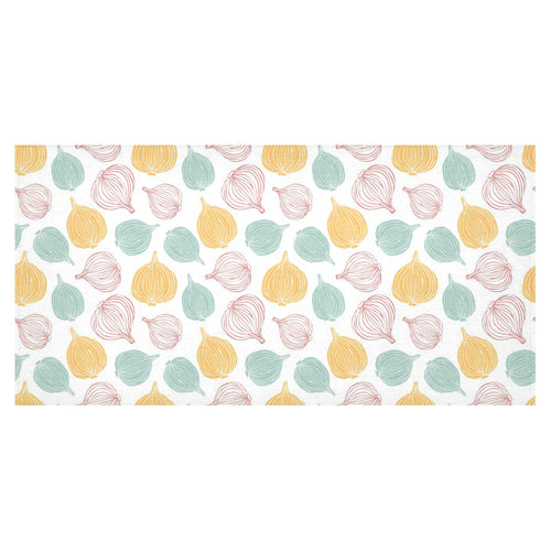 colorful onions white background Tablecloth