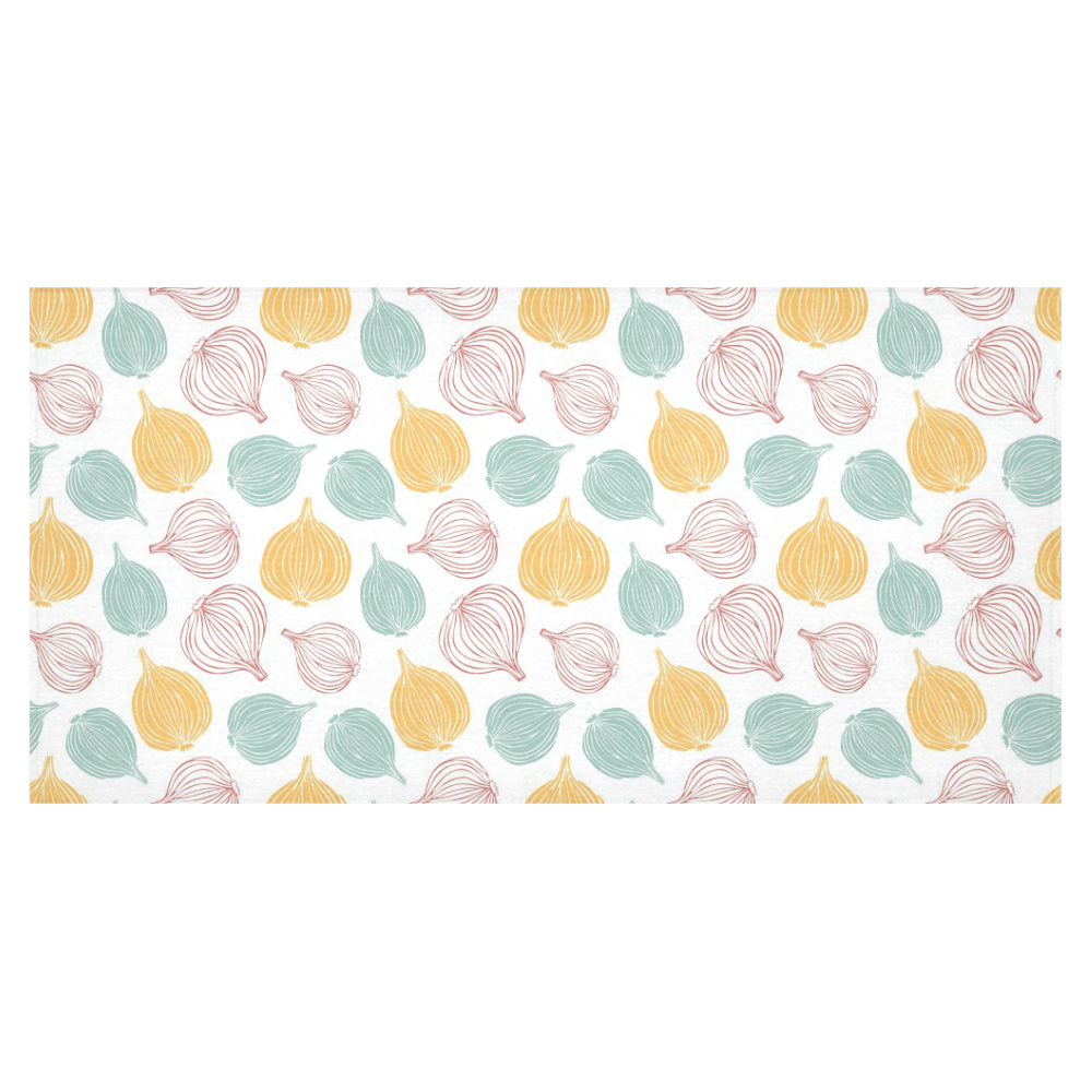 colorful onions white background Tablecloth