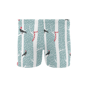 Crows christmas hat scarf Men's Swimming Trunks