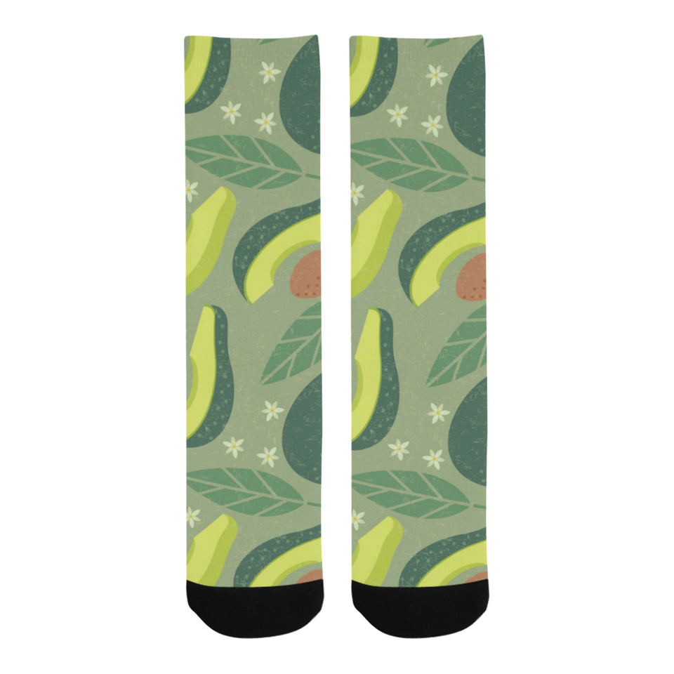 Avocado pattern Crew Socks