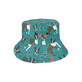 Boston terrier beautiful flower pattern Unisex Bucket Hat