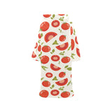 Tomato pattern Blanket Robe with Sleeves