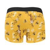 Bee flower pattern Men's All Over Print Boxer Briefs Men's Underwear