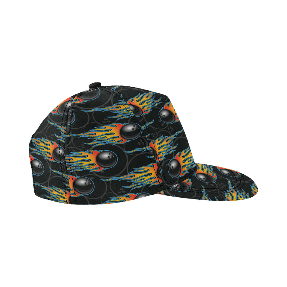 Bowling balls flame pattern All Over Print Snapback Cap