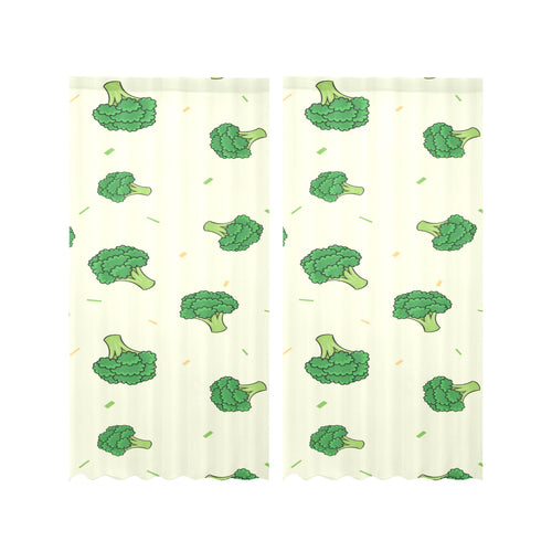 Broccoli pattern Gauze Curtain