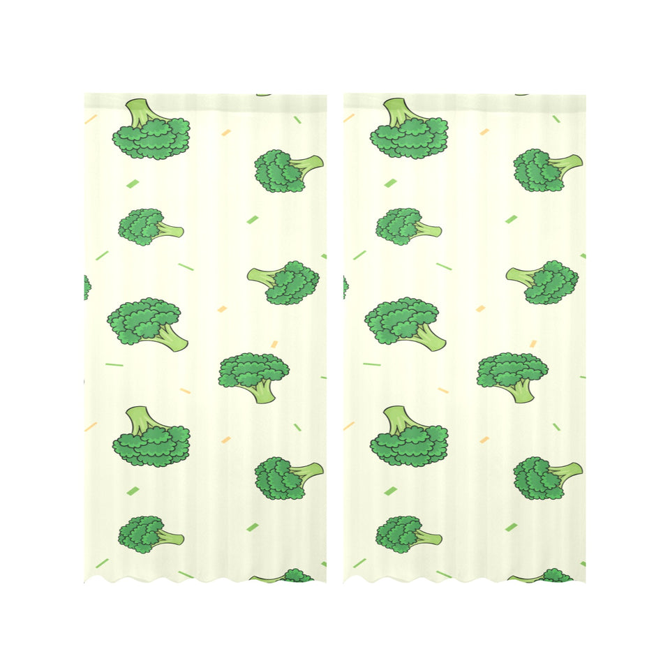 Broccoli pattern Gauze Curtain