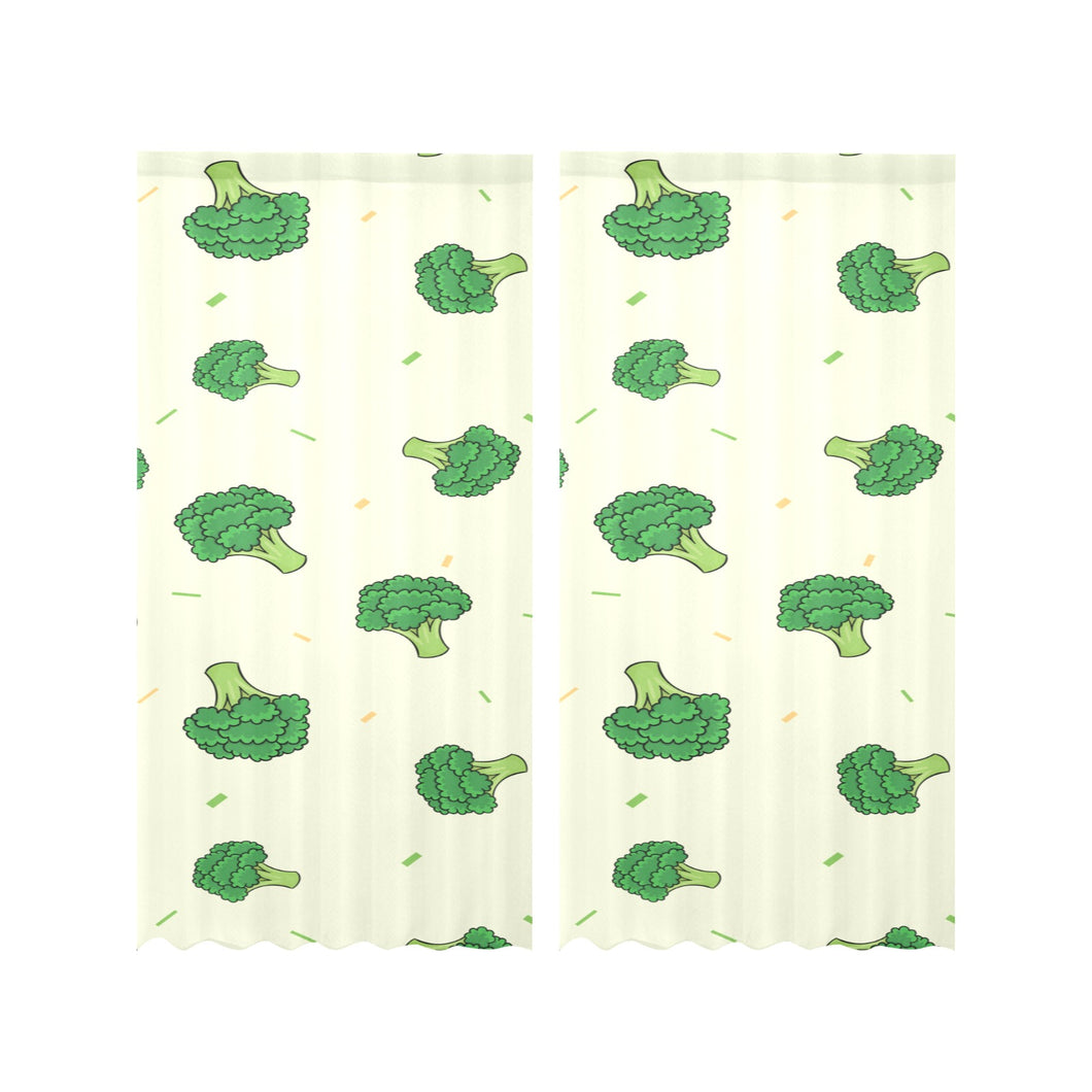 Broccoli pattern Gauze Curtain