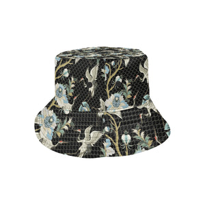 Japanese crane ornament elements Unisex Bucket Hat