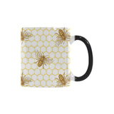 Bee honeycomb seamless design pattern Morphing Mug Heat Changing Mug