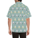 Cute hamster cheese pattern Men's All Over Print Hawaiian Shirt