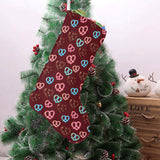 Pretzels Pattern Print Design 05 Christmas Stocking