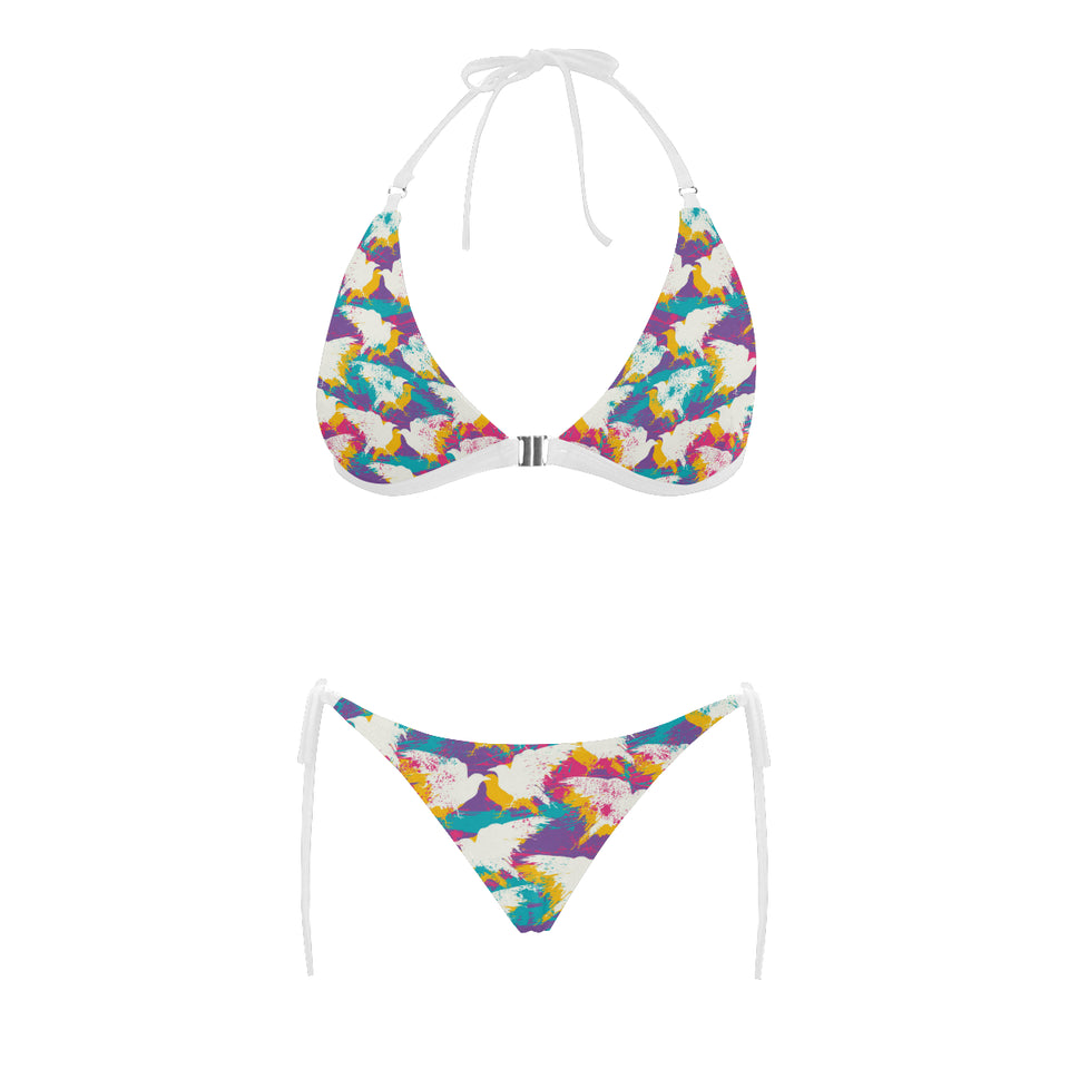 Colorful crow illustration pattern Sexy Bikinis Two-Piece Swimsuits
