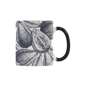 Guava tropical hand drawn pattern Morphing Mug Heat Changing Mug