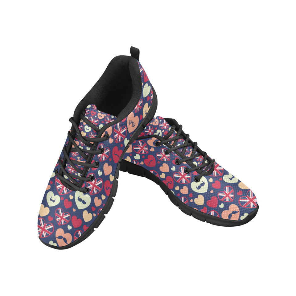 British Pattern Print Design 02 Men's Breathable Sneakers ( Model 055)