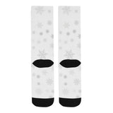 Snowflake pattern white background Crew Socks