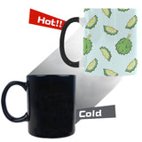 Durian pattern blue background Morphing Mug Heat Changing Mug