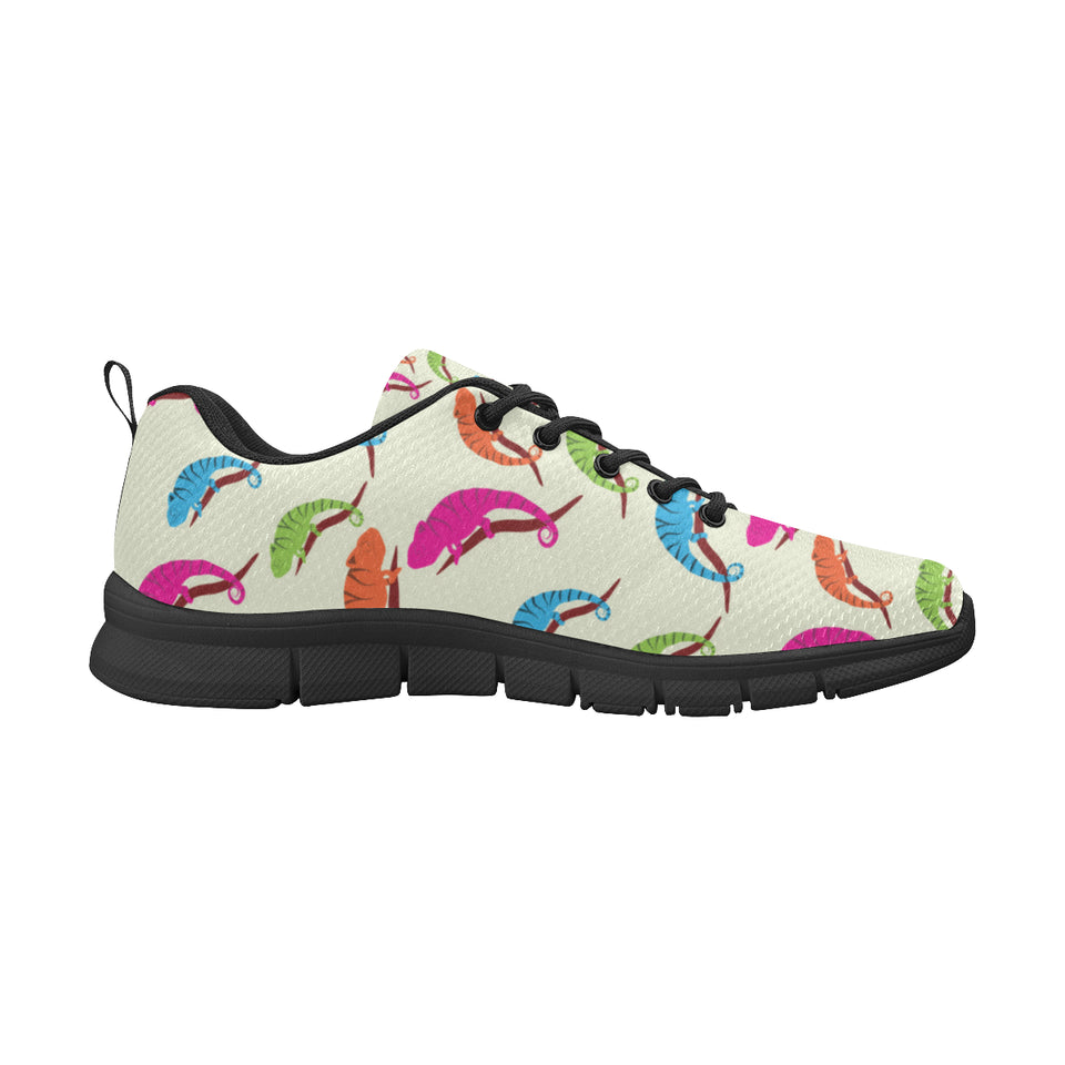 Colorful Chameleon lizard pattern Men's Sneaker Shoes