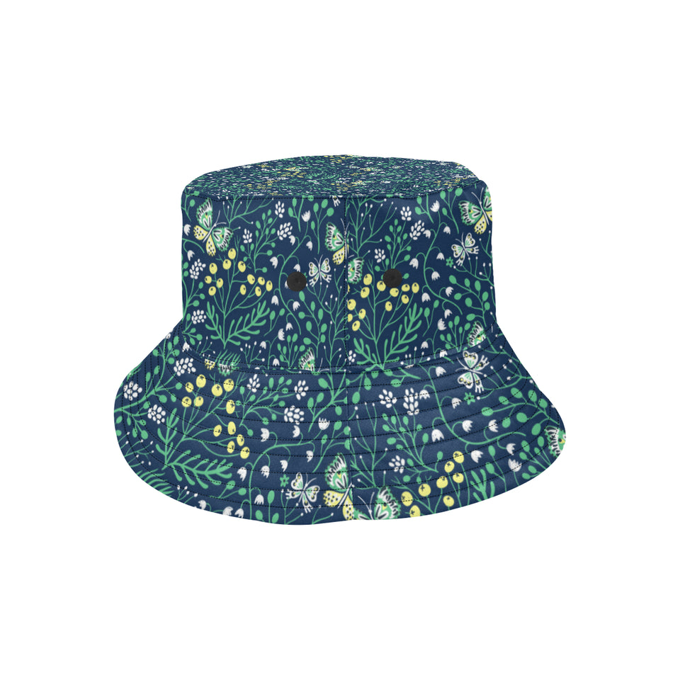 butterfly leaves pattern Unisex Bucket Hat
