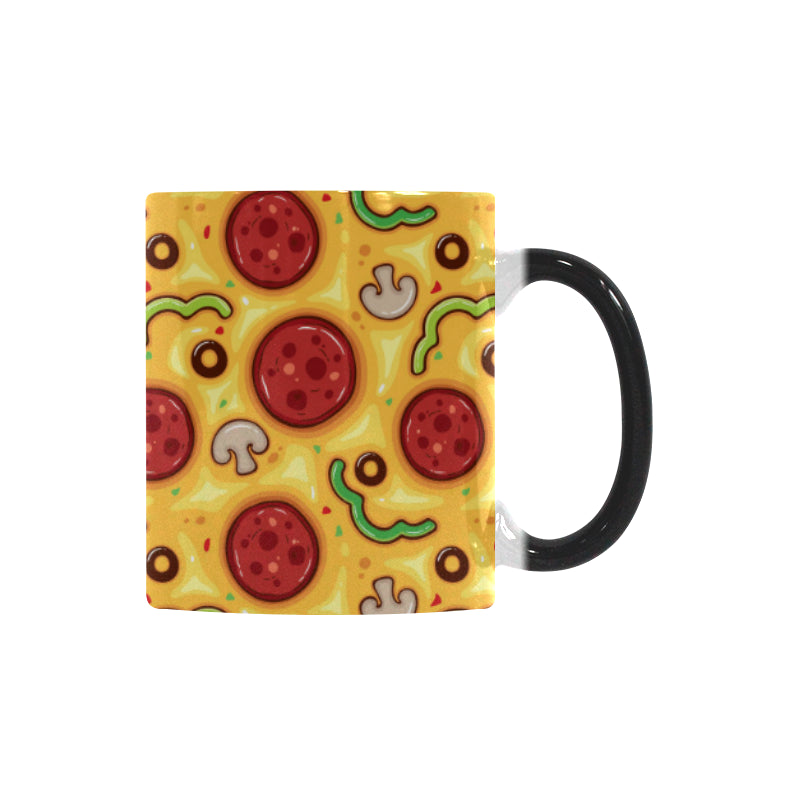 Pizza texture pattern Morphing Mug Heat Changing Mug
