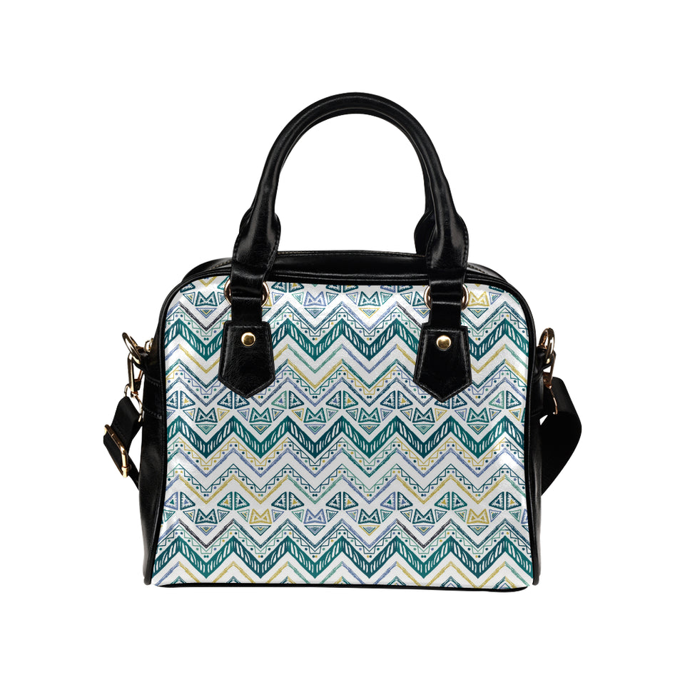 zigzag  chevron paint design pattern Shoulder Handbag