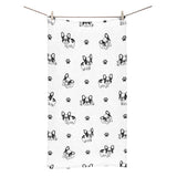 Cute french bulldog paw pattern Bath Towel