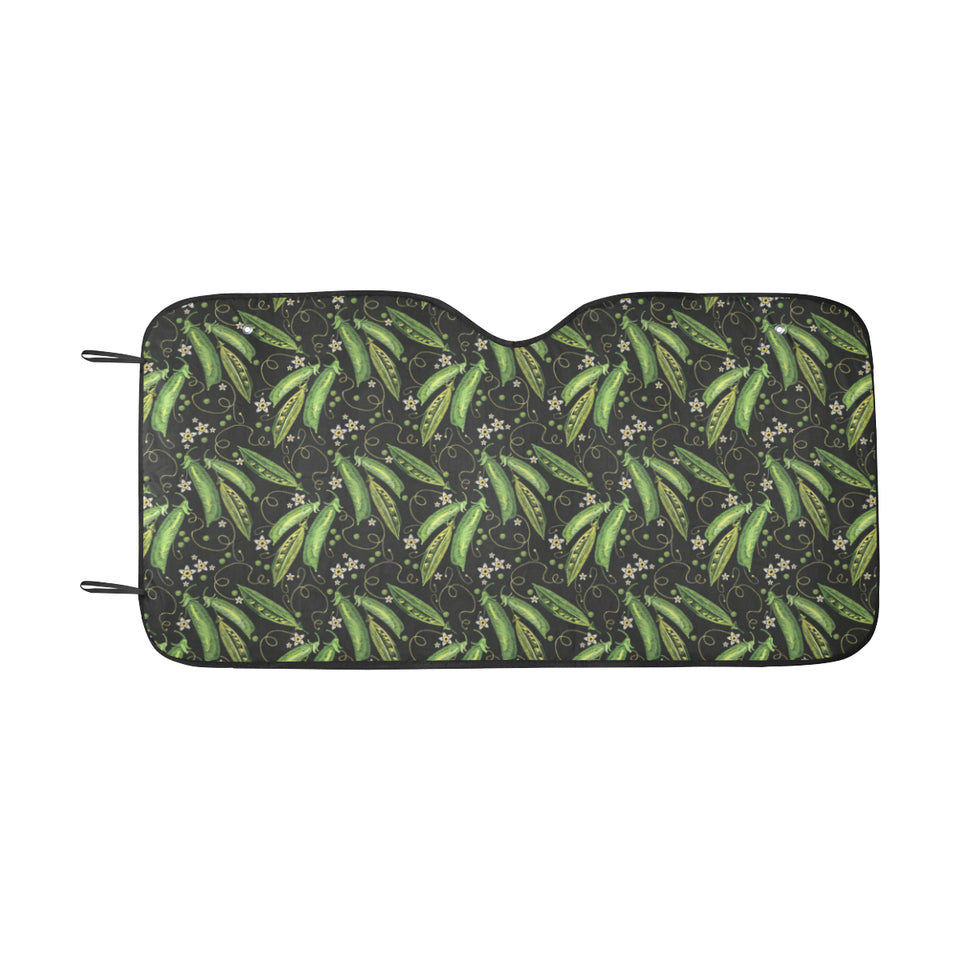 Green Peas Pattern Print Design 02 Car Sun Shade