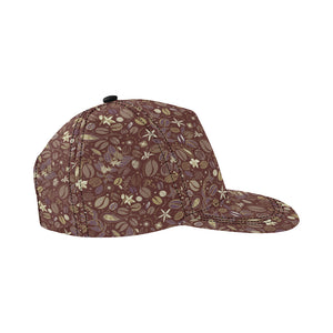 Coffee bean flower pattern All Over Print Snapback Cap