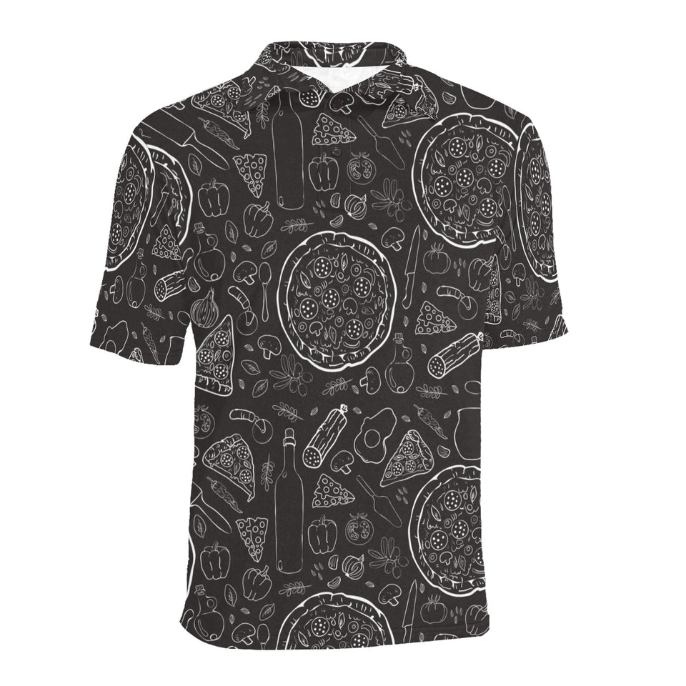 Pizza pattern Men's All Over Print Polo Shirt