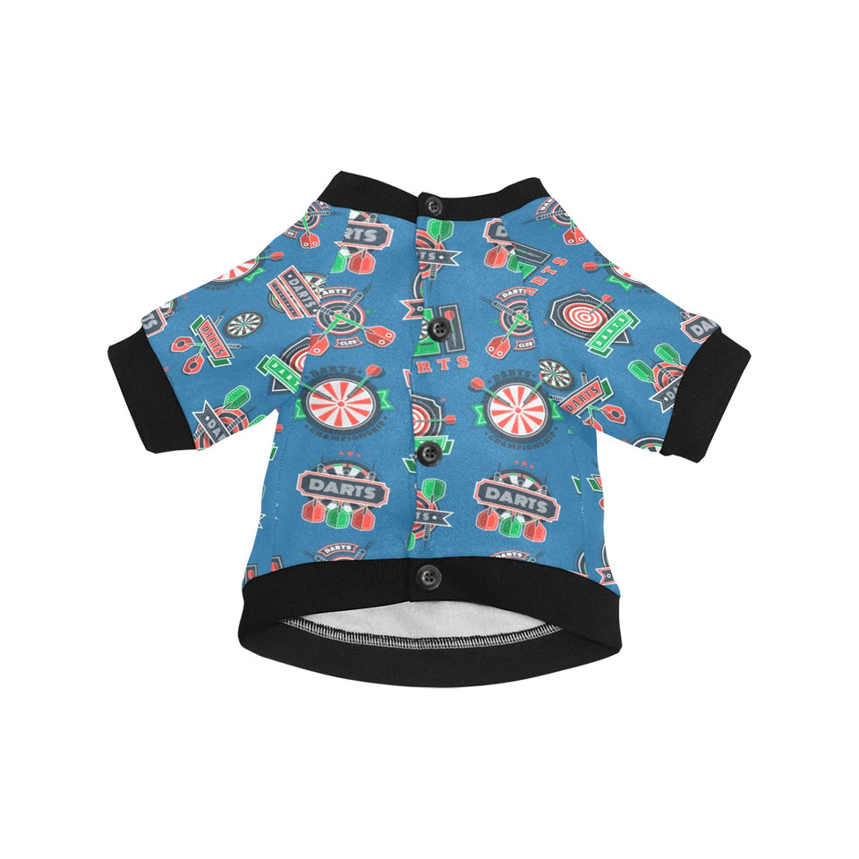 Darts Pattern Print Design 02 All Over Print Pet Dog Round Neck Fuzzy Shirt